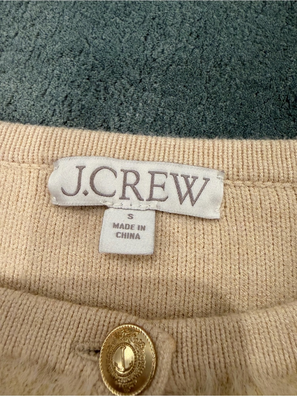 J.CREW
Fitted-Waist Cardigan Sweater in Fuzzy Yarn - Aged Sand Color - Picture 5 of 5